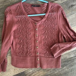 Peruvian Connection cardigan  - Dusty Rose